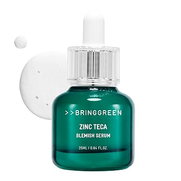 BRING GREEN ZINC TECA Serum con niacinamida | Suero facial calmante para pieles sensibles, minimización de poros e hidratación | Cuidado de la piel coreano para brotes y textura desigual