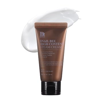 BENTON Snail Bee - Crema de vapor de alto contenido – Hidratante de mucina de caracol con veneno de abeja y niacinamida | Productos coreanos para el cuidado de la piel para pieles secas y sensibles | Cara hidratante para mujeres (1.76 onzas)