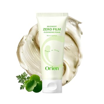 Orien Mugwort Zero Film Cleansing Foam 5.07 fl oz, 5.1 fl oz Maquillaje diario Eliminación de puntos negros Sin obstrucción de poros Cuidado de la piel coreano doble limpieza