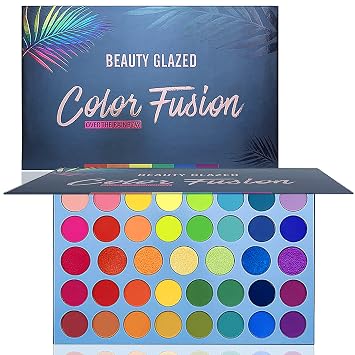Paleta de Sombra de Ojos Fusión de Colores Altamente Pigmentada 39 Tonos Rosa Púrpura Mate y Brillantes, Paleta de Maquillaje, Sombra de Ojos Mezclable a Prueba de Agua, Sin Descamación, Poca Caída