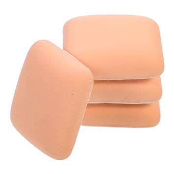 4pcs Supple Triangle Soft Powder Applicators for Wet and Dry Use, Soft Cosmetic Makeup Sponges for Compact and Loose Powder, Travel-friendly Face Blenders