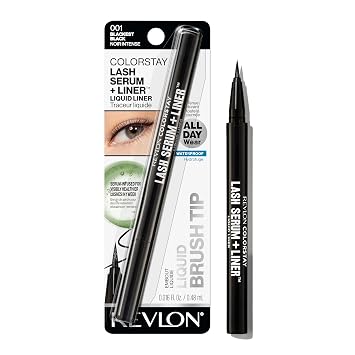 REVLON ColorStay Lash Serum + Liner, delineador de ojos líquido, 001 negro