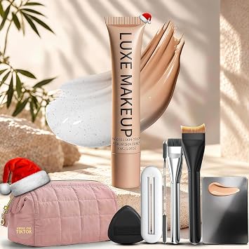 Base de maquillaje que cambia de color – Base líquida adaptable al tono de la piel con cobertura media construible, acabado natural hidratante y duradero para todo tipo de piel