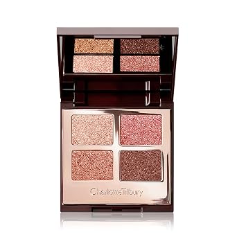 Charlotte Tilbury Paleta de Sombras de Ojos de Lujo - Sombra de Ojos Shimmer, Metálica y Mate Satinado Cuádruple con una Rica Fórmula en Polvo - Incluye 4 Tonos Complementarios