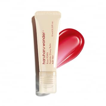 HARUHARU Rose PDRN Peptide Glowy Balm, 0.33 onzas líquidas, rojo rubí