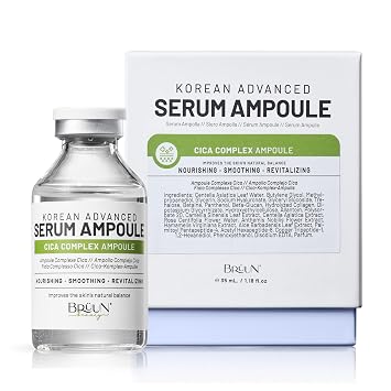 BRÜUN CICA Revival Complex Serum Ampolla – Micro Needling Centella Asiatica Korean Serum Booster para rostro y cuerpo para usar con y sin Derma Pen Microneedling Skin Care Serum 1.18 onzas líquidas