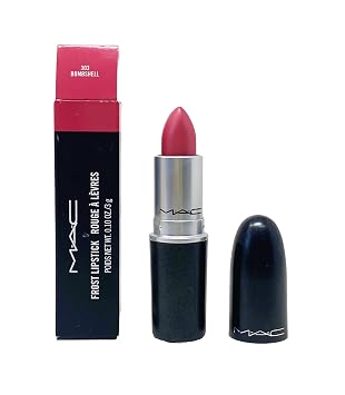 MAC Cosmetics Frost Lápiz labial 303 Bombshell (rosa rosa brillante con brillo) .10 onzas