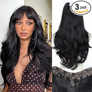Vigorous Extensiones de cabello con clip, 20 pulgadas, 3 piezas