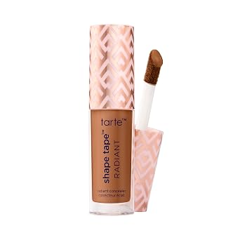 Corrector radiante Tarte Shape Tape – Cobertura media, acabado radiante para corrector debajo de los ojos para ojeras, líneas finas, enrojecimiento y decoloración, hidratante, vegano, libre de