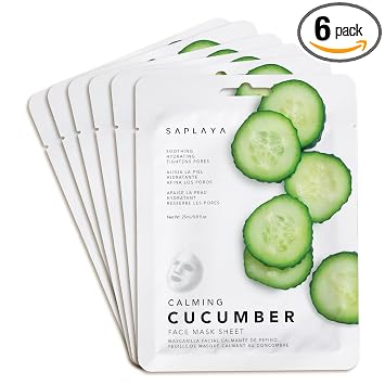 Saplaya K-Beauty - Mascarillas perfumadas para el cuidado de la piel, fórmula natural de un solo aroma, hecha en Corea del Sur (paquete de 6 unidades)