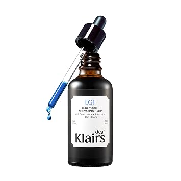 DearKlairs EGF Serum - Gota activadora juvenil azul, 1.69 onzas líquidas