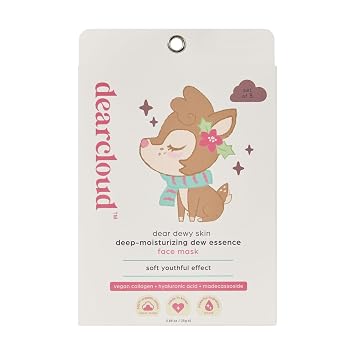 dearcloud Mascarilla coreana en láminas - Colágeno y ácido hialurónico