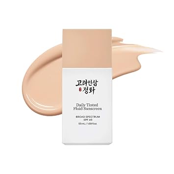 Protector solar tintado para rostro SPF de amplio espectro, hidratante teñido diario con esencia solar líquida hidratante FSPF, cuidado de la piel coreano no pegajoso, 1.69 onzas líquidas