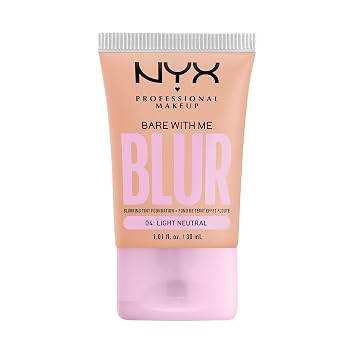 NYX PROFESSIONAL MAKEUP Bare With Me Blur Skin Tint - Base de maquillaje con matcha, glicerina y niacinamida, neutro claro