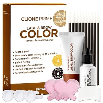 Kit de Color Coreano para Cejas - Kit de Color para Pestañas Kit de Color para Cejas Color de Pestañas Marrón