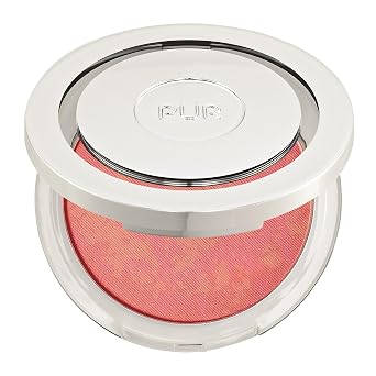 PÜR Blushing Act - Polvo perfeccionador de la piel, acabado mate satinado, cobertura construible, libre de crueldad, 0.28 onzas