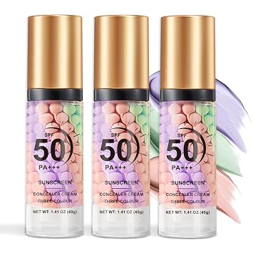 IONSGAKO 3PCS 3 in 1 Primer for Face Before Makeup, Color Correcting Serum