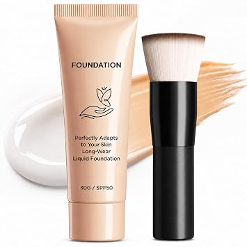 Base coreana que cambia de color para mujeres maduras, con cepillo