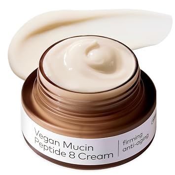 The Face Shop Hidratante de 8 péptidos, mucina vegana para nutrir y reafirmar, crema hidratante para todo tipo de piel, cuidado de la piel coreano, 1.7 fl oz / 1.69 fl. oz