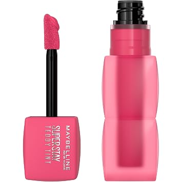 MAYBELLINE Super Stay Teddy Lip Tint, lápiz labial mate de larga duración para hasta 12 horas de uso, Pinky Promise, 1 unidad