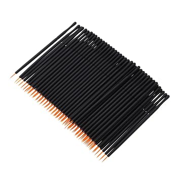 100pcs Disposable Eyeliner Wand Applicator, Thin Brush Tip