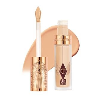 Charlotte Tilbury AIRbrush Corrector de desenfoque impecable – Corrector para ojeras, manchas y más – Hidratante, cobertura completa con un acabado mate natural