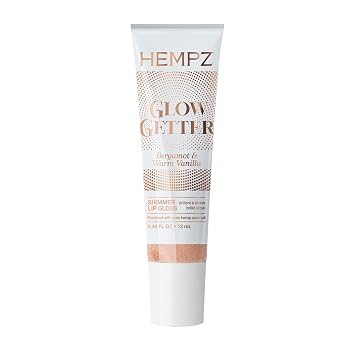 Hempz Glow Getter Lip Gloss, bálsamo hidratante con brillo.44 oz.