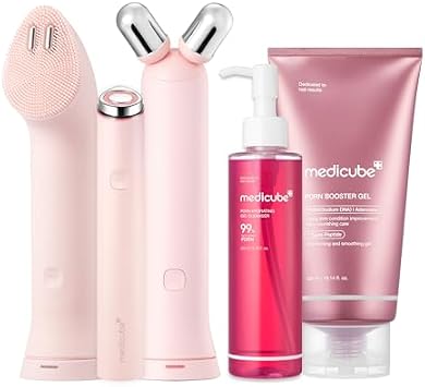 medicube Mini Booster Pro Pink Set - Gel limpiador y potenciador de espuma