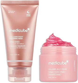 medicube Collagen Essentials Duo - Máscara de envoltura de colágeno, crema