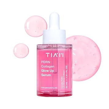 TIAM PDRN - Suero de colágeno Glow Up, suero de cápsula rosa, Camelia PDRN, péptido, relleno y reafirmante, cuidado de la piel coreano | 1.01 onzas líquidas