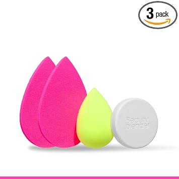 Beautyblender | Cleantemporary Trio Blend, Blot & Cleanse Set | 1 esponja de maquillaje Beauty Blender + 2 esponjas compactas Blotterazzi + 1 limpiador líquido Blendercleanser