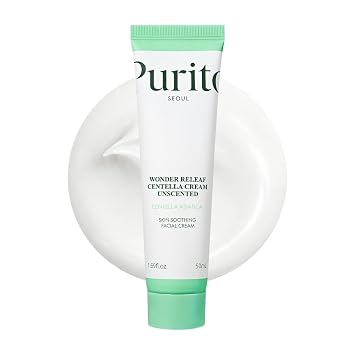 PURITO Crema Centella Sin Perfume, Centella Coreana, para Todos los Tipos de Piel, Crema Facial Calmante, Cuidado de la Piel Coreana, K-Beauty, 50ml 1.7 fl.oz