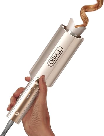 TYMO CurlPro Plus - Rizador giratorio automático, varita rizadora de barril largo mejorada para cabello largo y ondas sueltas, rizador de pelo de cerámica para mujeres, anti-quemaduras, 1,968.5 ft