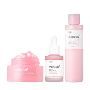 medicube PDRN Daily Glow Rutine Set - Tónico lechoso, suero y crema de