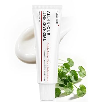 Time Reverse Cream for Women 25+: 1.7 fl oz Korean Cica Crema facial y cuello hidratante todo en uno con centella asiática, niacinamida y ácido hialurónico, cuidado diario de la piel para