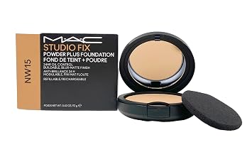 M.A.C Studio Fix Powder Plus Base de maquillaje 24 horas de control de aceite recargable - NW15 (beige claro con matiz neutro para piel clara) .42 onzas / 0.42 oz