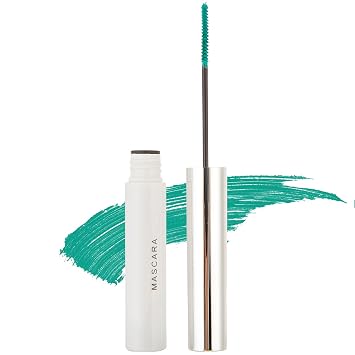Máscara impermeable para ojos blanco, negro, marrón, morado, de larga duración, maquillaje de ojos, secado rápido (verde claro, 0.17 onzas líquidas)