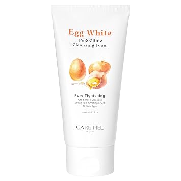 Limpiador facial con espuma de lavado facial coreano - Clínica de poros de clara de huevo - K Beauty
