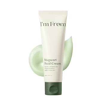 I'm From Crema líquida de artemisa, hidratante calmante ligera, hidratante y equilibrante de la piel, piel sensible, cuidado de la piel coreano vegano 1.69fl.oz