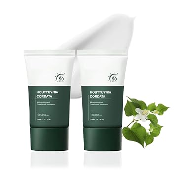 Protector solar de humedad sedosa SPF 50, protector solar coreano para cara sin manchas blancas, crema solar hidratante para piel suave, playa, piscina, viajes y uso diario, 1.7 onzas líquidas (2