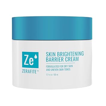 Zerafite Crema facial de reparación de barrera para piel seca y sensible, hidratante coreano para apoyar el tono uniforme de la piel, hidratante iluminadora sin fragancia, vegano (recipiente + cápsula de recambio, 1.7 onzas)