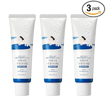 ROUND LAB Zumo de abedul hidratante UV LOCK SPF 45 1+1+1 (paquete de 3)