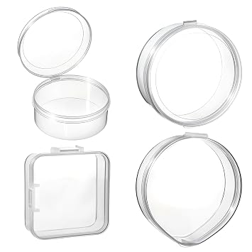 4 piezas de almohadilla de tóner estuche de viaje redondo para maquillaje, contenedor protector de esponja de maquillaje transparente, contenedor protector de polvo para viajes (sin soplo de polvo)