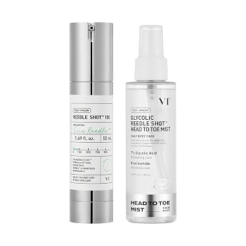 VT COSMETICS Paquete CICA Reedle Shot 100 y 7% de ácido glicólico Reedle Shot de cabeza a pies en niebla