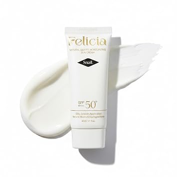 Protector solar coreano de mucina de caracol - SPF 50+ PA ++++ crema solar coreana para piel de vidrio con mucina de caracol y ceramida, protector solar diario hidratante y ligero, fabricado en Corea