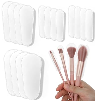 20 fundas para brochas de maquillaje, cubiertas de silicona para brochas de
