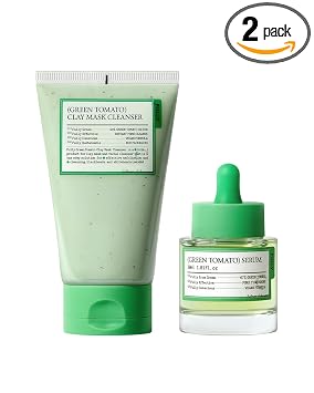 FULLY Green Tomato Pore Rescue Duo: minimización instantánea de poros, control de puntos negros y sebo, refuerzo de elasticidad, cuidado de la piel coreana de piel sensible vegana, regalos de Navidad