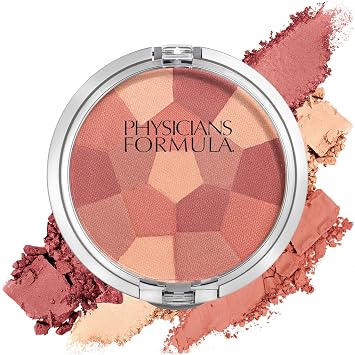 Physicians Formula Paleta de polvos de rubor multicolor, fórmula suave y sedosa, hipoalergénica, se mezcla fácilmente sin irritación - Rosa ruborizada