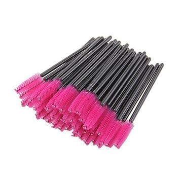PartyKindom Varitas de rímel desechables profesionales, 100 piezas, kit de brochas de maquillaje de pestañas, fácil de usar, aplicador de rímel de pestañas