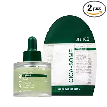 [JD X KIREI Official] JDXKIREI CICA-SOME Starter Calming Kit (serum + face mask), K-Beauty Set, Glass Skin, Soothing, CICA-EXOSOME, Niacinamide, Sensitive Skin, for blemish-prone skin, Korean Skincare